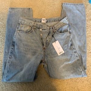 Holly asymmetric straight leg jean